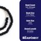 The Bead Chest Midnight Black Ashanti Glass Saucer Beads (10mm)